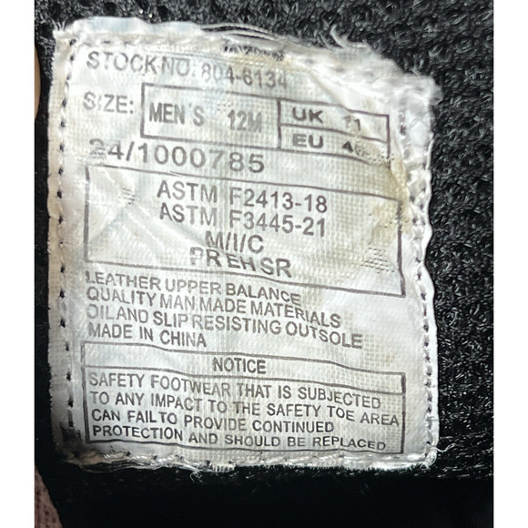 Thorogood 804-6134 Mens Leather Comp Safety Toe Work Boots Black Size 12M PullOn - Picture 11 of 11